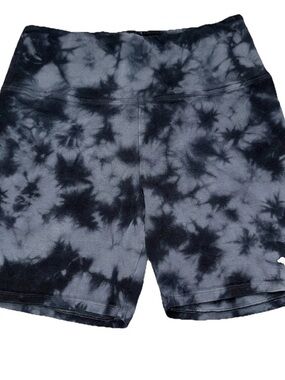 PINK Victoria's Secret Large Black Gray Yoga Shorts Tie Dye Bike 6in Activewear